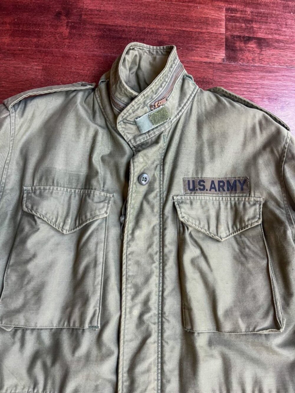 US Army M-65 Jacket Medium Green - True Vintage - Picture 2 of 8